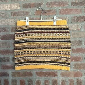 Yellow Patterned Skirt